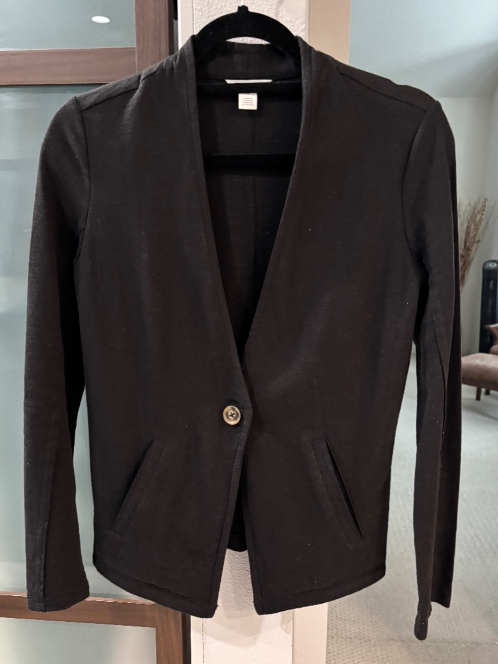 Caslon Single-button Knit Blazer - Black XS - Picture 3 of 10
